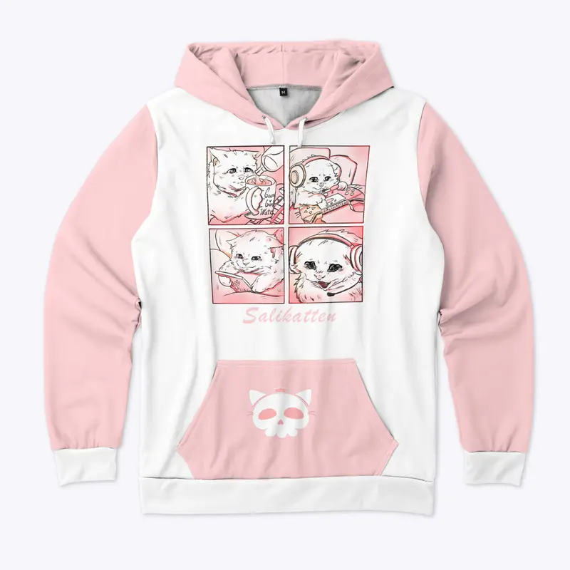 E-Girl Sad Cat Meme All over Hoodie