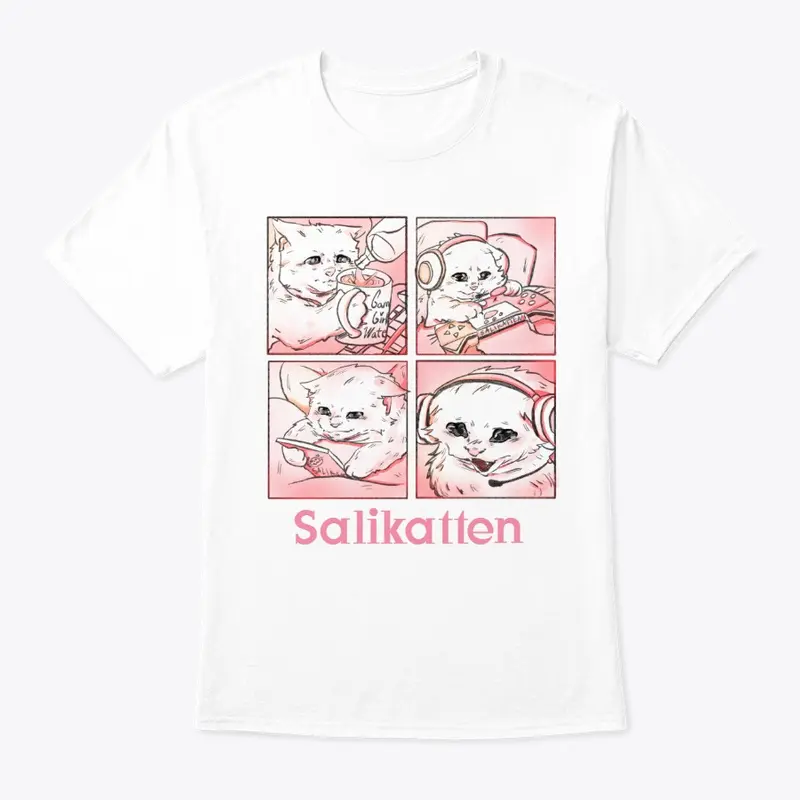 sad gam3r cat memes (pink tee)