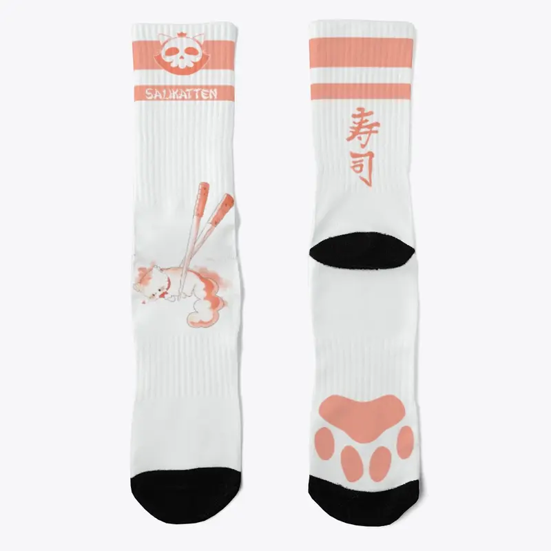 sushi kitty socks