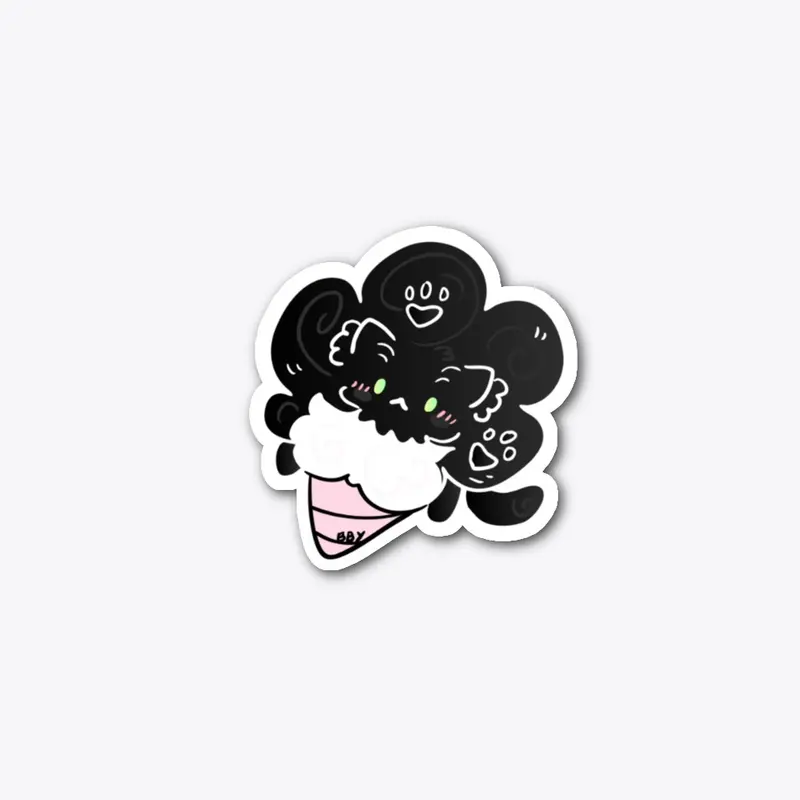 sweet fluffy Bby sticker